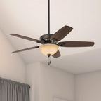 Fan Company Builder Deluxe 52 Inch Ceiling Fan With LED Light Bronze