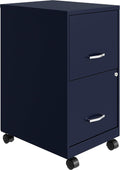 Mobile File Cabinet Navy With Two Locking File Drawers