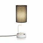 Table Lamp With 3 USB Ports And AC Outlet White Black
