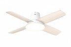 44 Inch White Smart Ceiling Fan With Dimmable LED Light And Remote