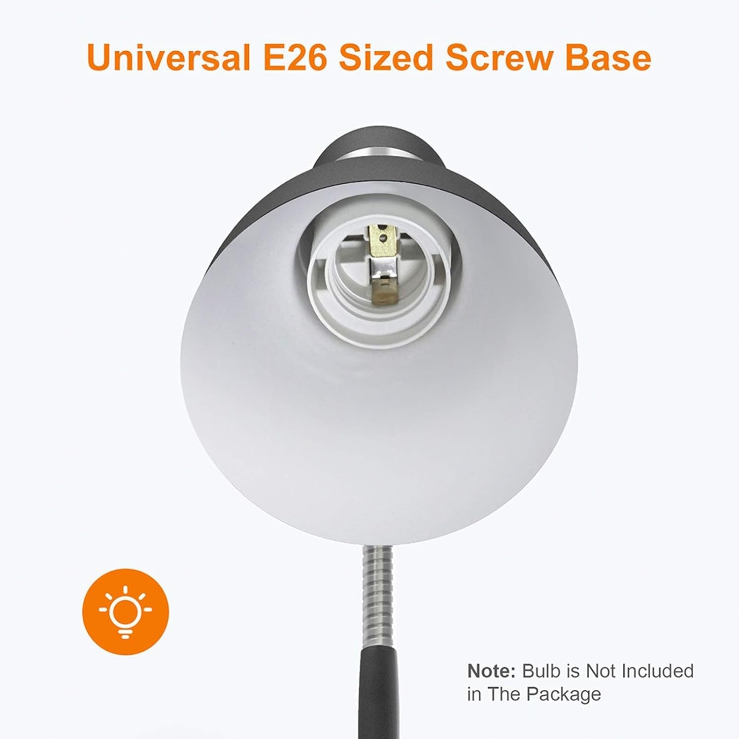 Matte Black Desk Lamp With Flexible Goose Neck Light