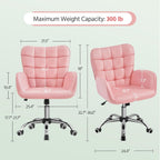 Pink Ergonomic Chair With Adjustable Height