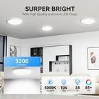 12 Pack 12 Inch LED Flush Mount Ceiling Light 5000K
