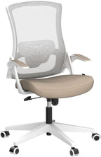 Beige Mesh Office Chair With Adjustable Height And Ergonomic Design