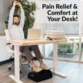 Ergonomic Under Desk Foot Rest Memory Foam Black Adjustable