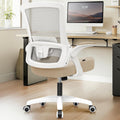 Beige Mesh Office Chair With Adjustable Height And Ergonomic Design
