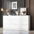 9 Drawer White Dresser For Bedroom Storage Eco Friendly Wood Finish