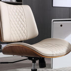 Armless Office Chair With Wheels Ergonomic Design