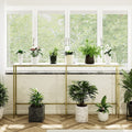 Gold Frame Console Table With Power Outlet And USB Ports
