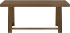 72 Inch Farmhouse Dining Table Solid Wood Rustic Kitchen Table Pecan