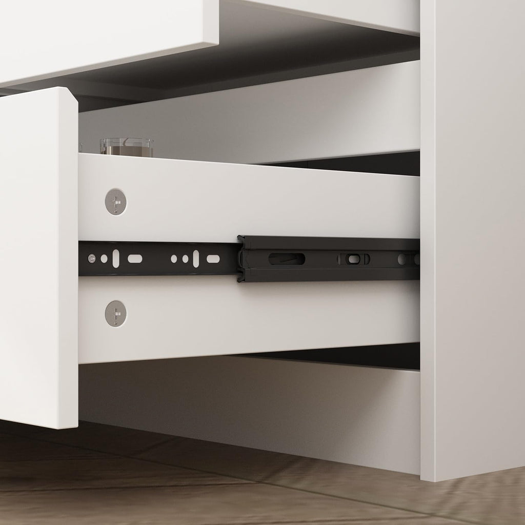 9 Drawer White Dresser For Bedroom Storage Eco Friendly Wood Finish