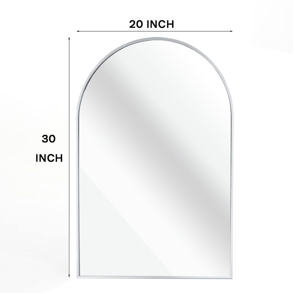 Silver Arched Wall Mirror | 20×30 in.