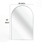 Silver Arched Wall Mirror | 20×30 in.