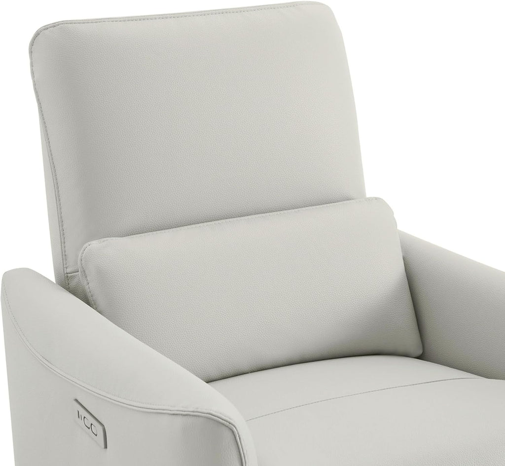 Cream Power Recliner Chair With USB Charging Lumbar Support