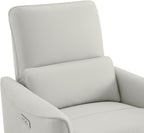 Cream Power Recliner Chair With USB Charging Lumbar Support