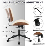 Armless Office Chair With Wheels Ergonomic Design