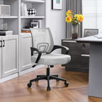 Grey Ergonomic Mesh Office Chair With Lumbar Support