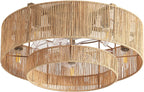 20 Inch Boho Rattan Ceiling Fan With Light And Remote