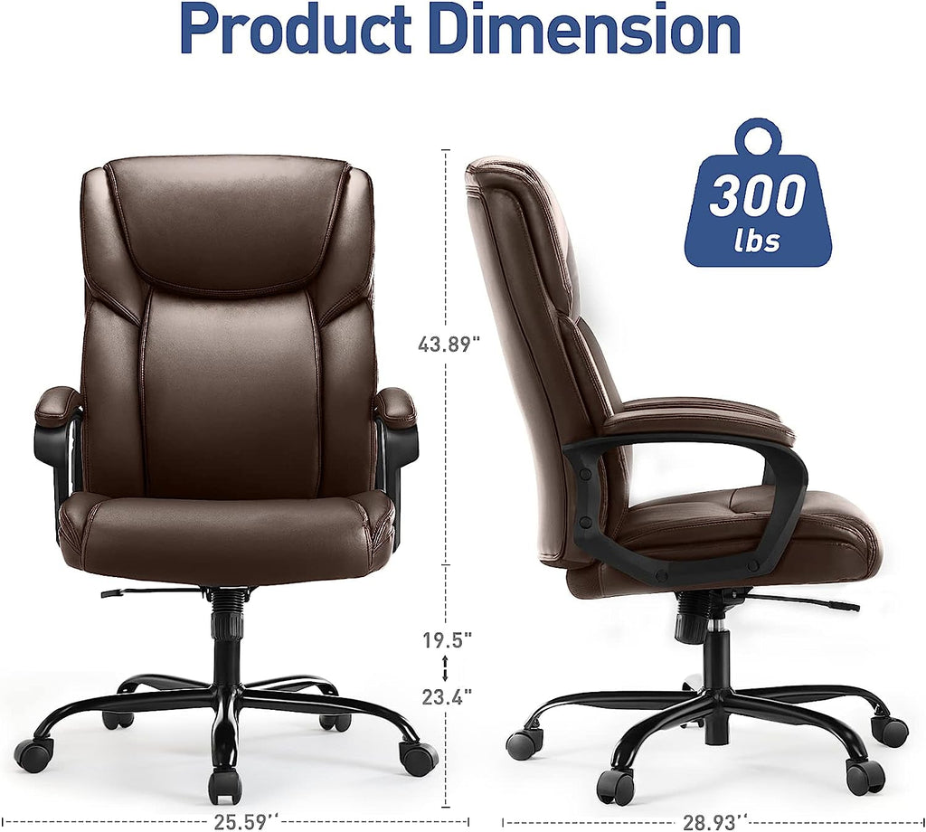 Ergonomic Leather Executive Office Desk Chair