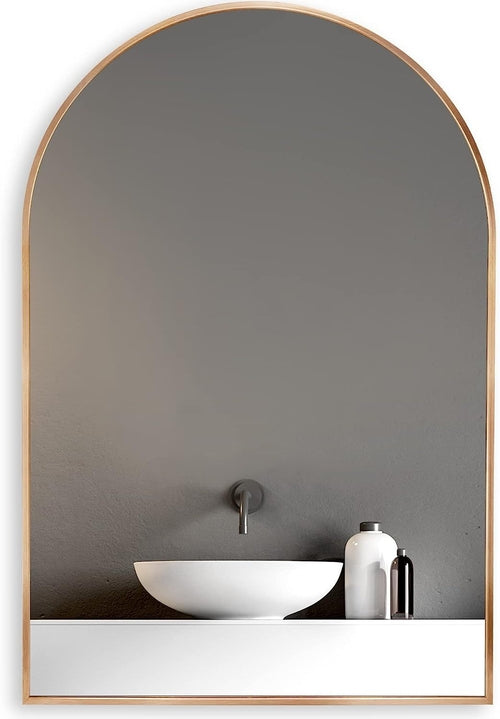 Gold Arched Wall Mirror