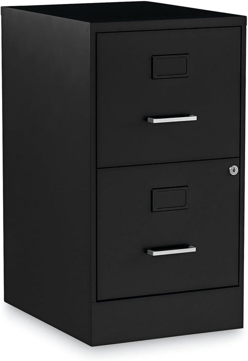 Soho Two Drawer Vertical Letter File Cabinet Black With Key Lock 14 x