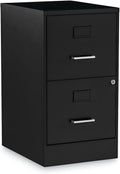 Soho Two Drawer Vertical Letter File Cabinet Black With Key Lock 14 x