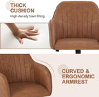 Brown Ergonomic Chair With Adjustable Height