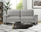 Light Gray Loveseat With Removable Cover And Armrests