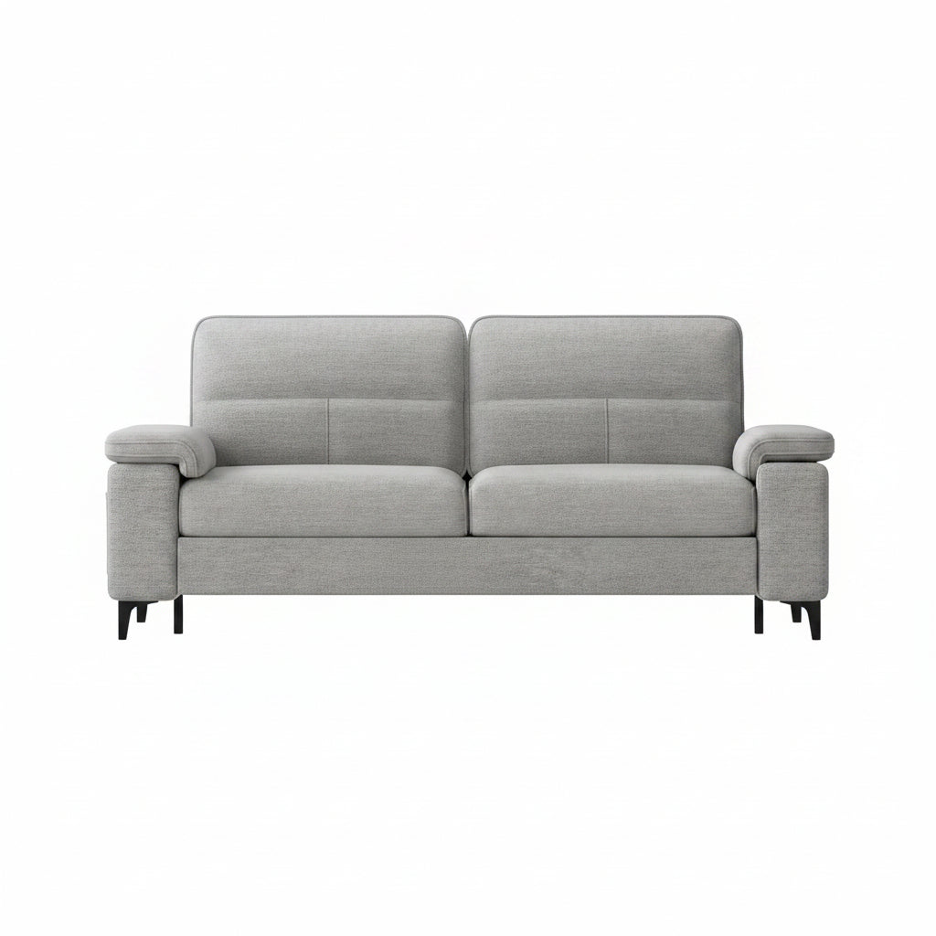 Light Gray Loveseat With Removable Cover And Armrests