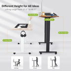 Electric Standing Desk 55x24 Inches Brown Height Adjustable