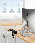 Desk Clamp Power Strip — 17-in-1 Hub, 9 AC Outlets & 40W Fast Charge