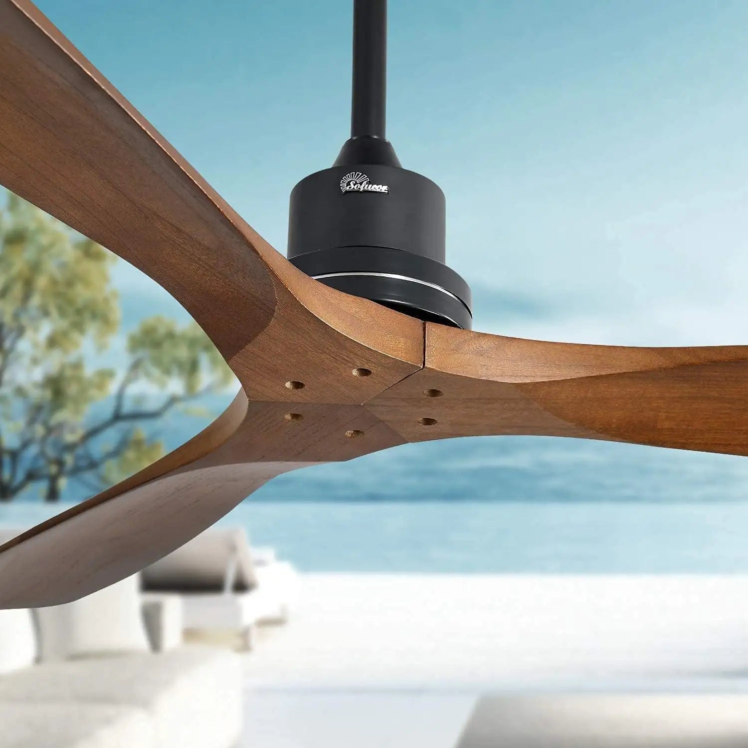 52 Inch Low Profile Ceiling Fan With Remote Indoor Outdoor