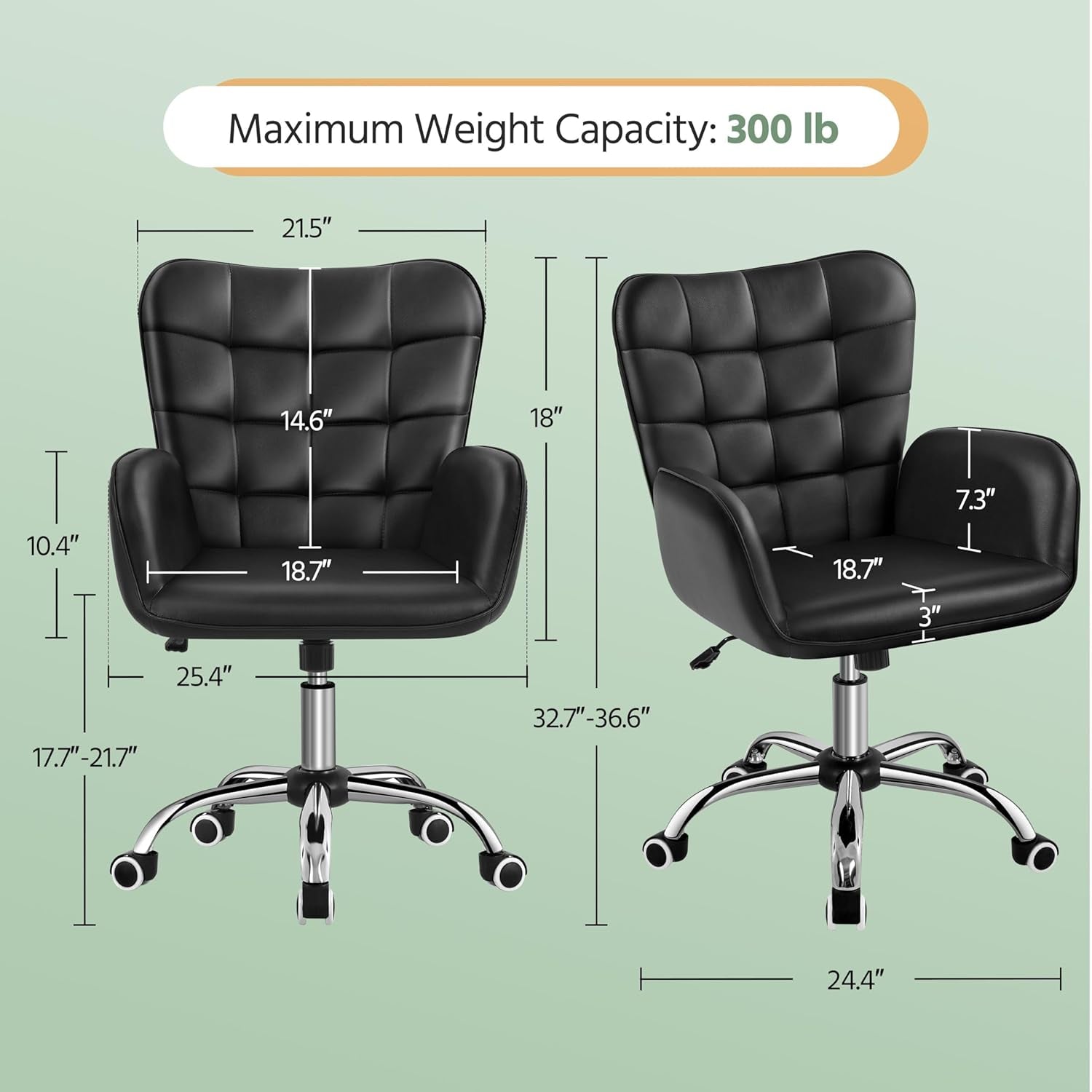 Black Wide Ergonomic Chair