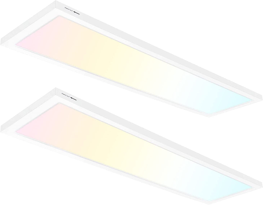 1X4 Ft Led Flat Panel Light Dimmable Selectable Color Temperature
