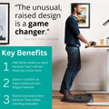 Topo Anti-Fatigue Standing Desk Mat — Obsidian Black