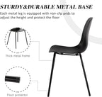 Set Of 4 Matte Black Dining Chairs With Ergonomic Back