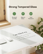 Glass Standing Desk 48x24 Height Adjustable For Home Office