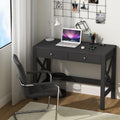 39-Inch Computer Desk — USB Ports, Power Outlets & 2 Drawers