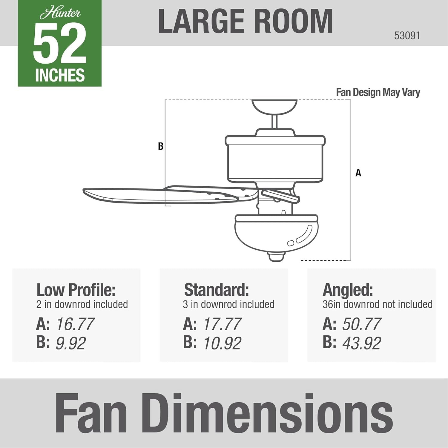 Fan Company Builder Deluxe 52 Inch Ceiling Fan With LED Light Bronze