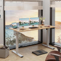 Electric Height Adjustable Standing Desk 55×24 — Memory Presets & Wood Top