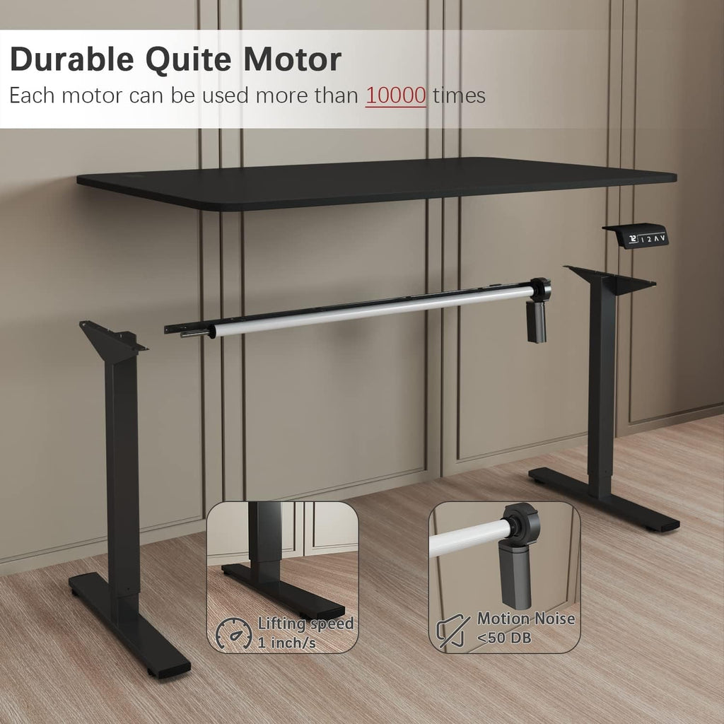 Electric Height Adjustable Standing Desk 55 X 24 Inches
