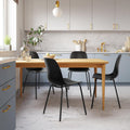 Matte Black Dining Chairs — Ergonomic Back Set of 4