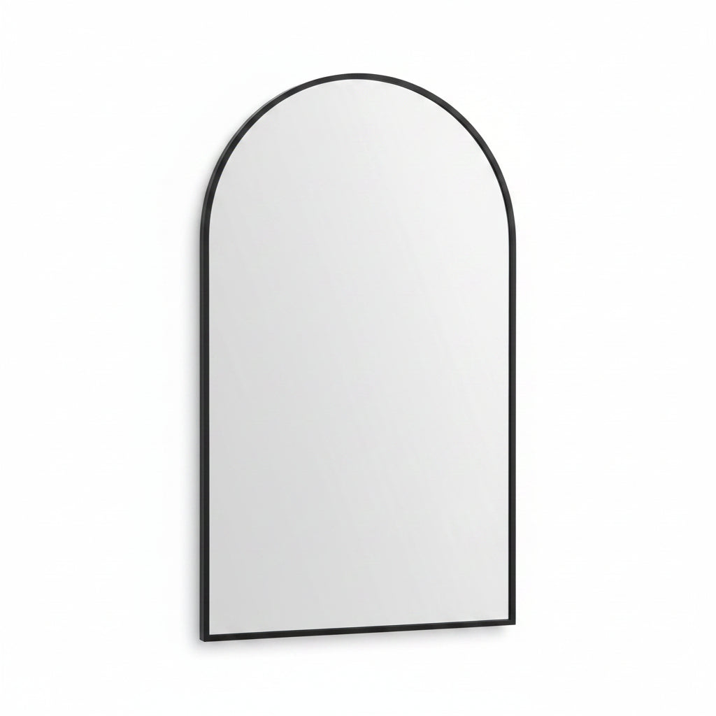 Arched Full Length Wall Mirror — 24x36 Matte Black Frame