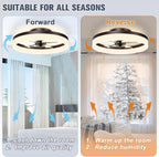Smart Bladeless Ceiling Fan With Remote And LED Lights