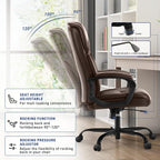 Ergonomic Leather Executive Office Desk Chair