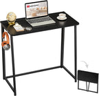 31.5 Inch Folding Computer Desk Black Space Saving
