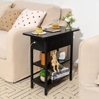 Slim Charging End Table With USB Ports And Outlets