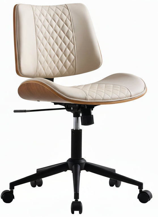 Armless Office Chair With Wheels Ergonomic Design