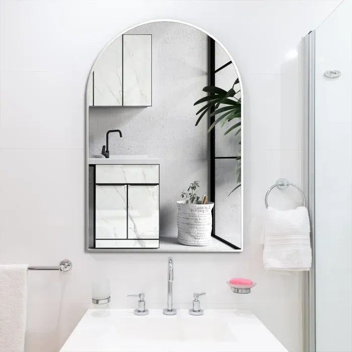 Silver Arched Wall Mirror | 20×30 in.