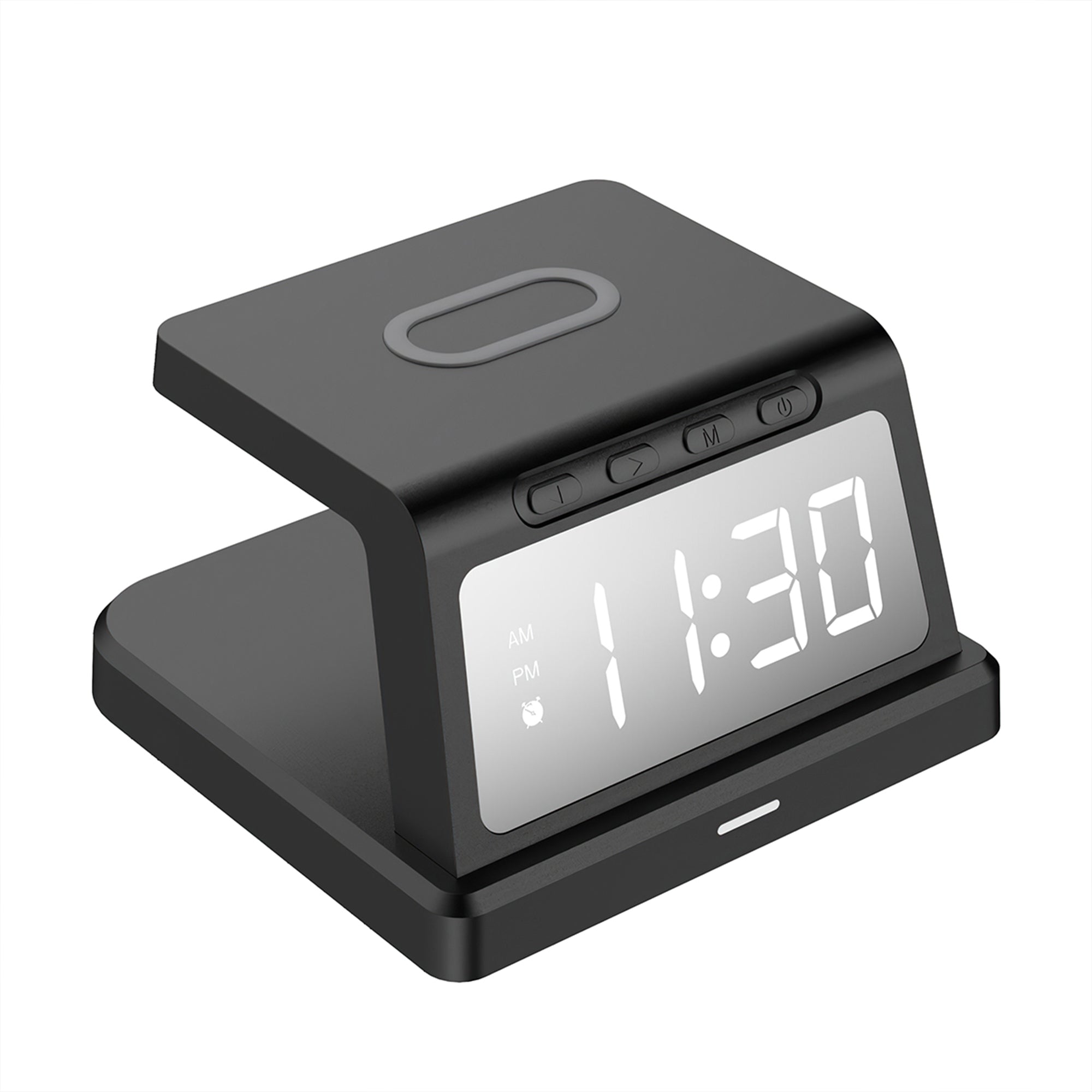 ZTECH ChargeX Rise Wireless Charging Alarm Clock – Black